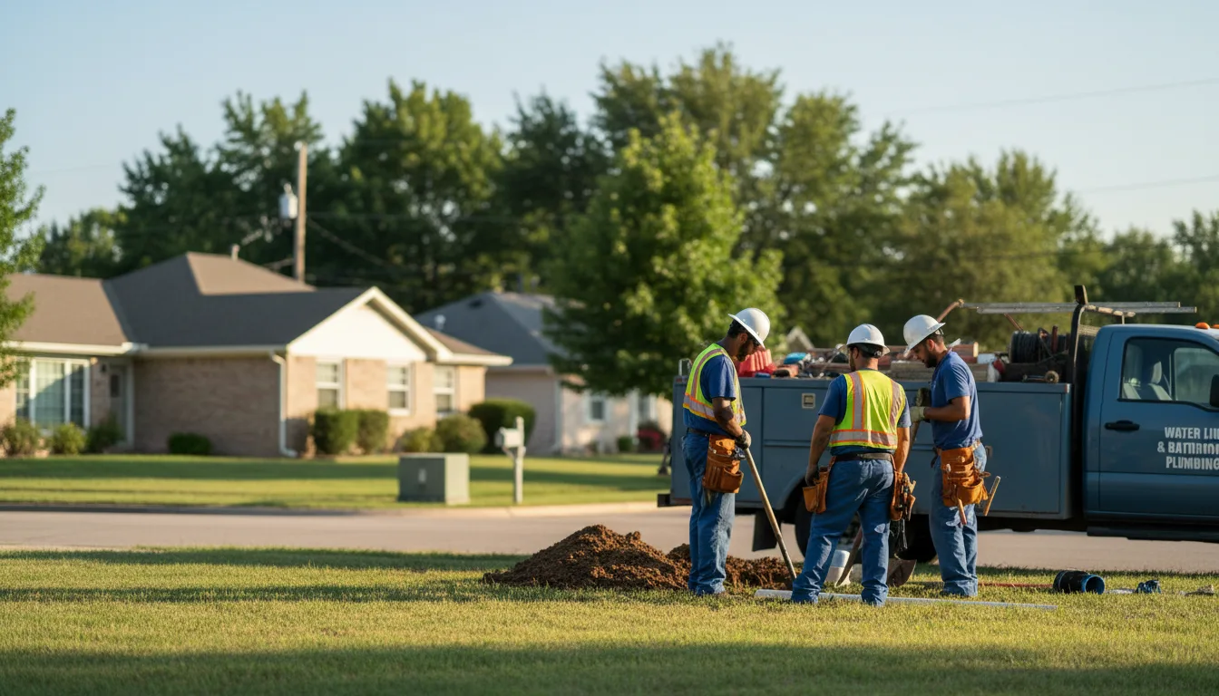 Residential water line and bathroom plumbing service in Harrison, OH